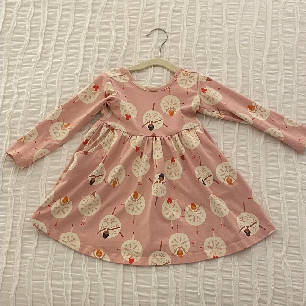 Hanna Andersson Pink Ballerina Snowflake Skater Dress | On Pointe | size: 2T